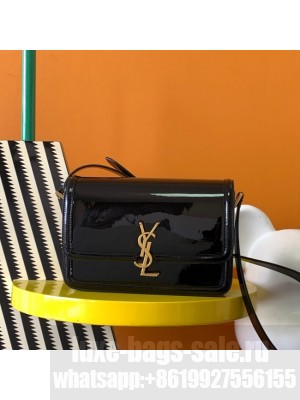 SAINT LAURENT SOLFERINO MEDIUM SATCHEL IN BOX LEATHER 634305 BLACK