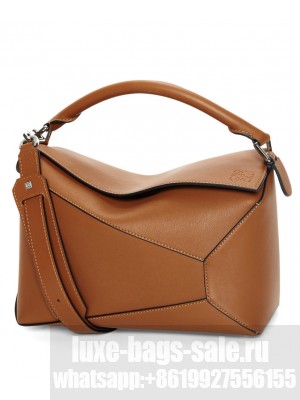 Loewe Large Puzzle Bag In Classic Calfskin Coffee