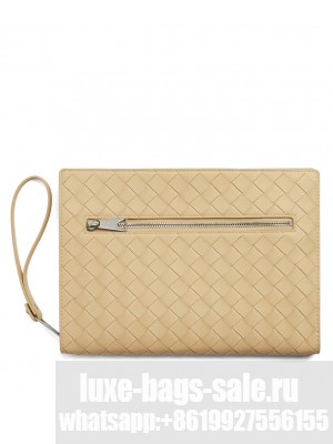 Bottega Veneta Small Intrecciato Document Case Apricot
