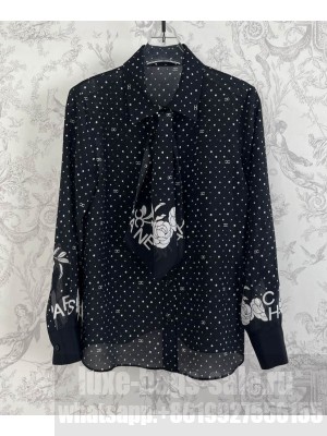 Chanel Women's Silk Shirt Black