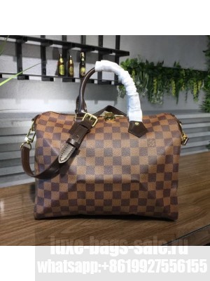 Louis Vuitton Speedy 30cm Bandouliere Bag Damier Ebene Canvas Fall/Winter 2017 Collection N41367, Beige