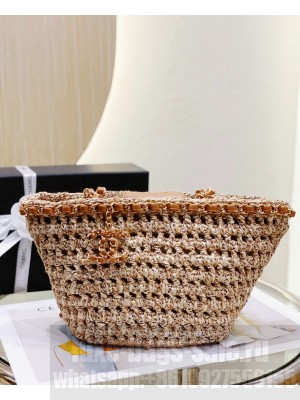 Chanel Weaving Shoulder Bags AS6010 brown