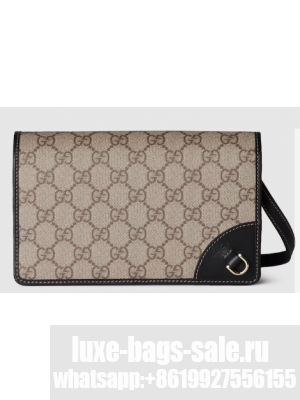 Gucci GG EMBLEM SUPER MINI SHOULDER BAG 820688 black
