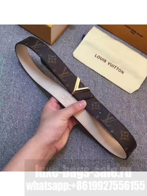 Louis Vuitton Essential V 30MM Belt M9019U Monogram Canvas Collection