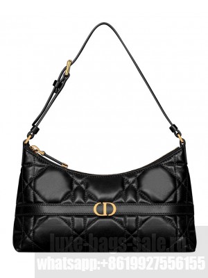 Christian Dior Miss Caro Mini Hobo Shoulder Bag Black