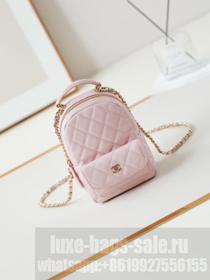 Chanel MINI BACKPACK AP3753 Grained Calfskin & Gold-Tone Metal pink