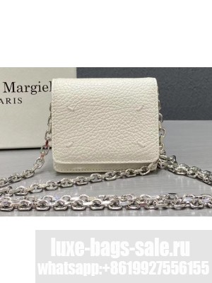 Maison Margiela Leather Chain Wallet White