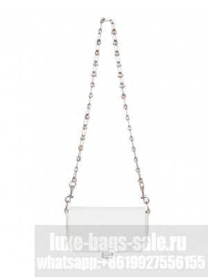 Balenciaga Bondage Wallet With Chain White