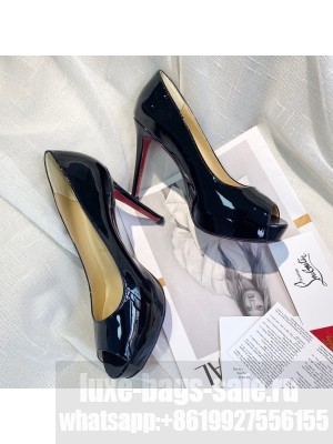 Christian Louboutin Peep-toe Platform Pumps 10cm Black 2021 Collection