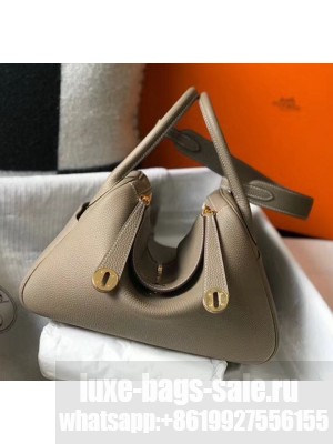 Hermes Lindy 30cm Bag In Togo Calfskin Leather Dove Gray 2020 Collection