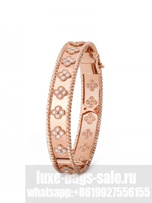 Van Cleef & Arpels Perlee clovers bracelet Red