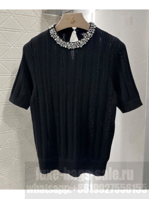 Valentino Women's Embroidered Sweater Black