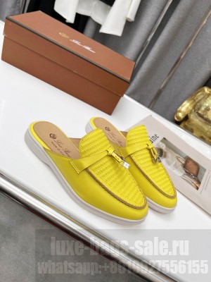 Loro Piana Sprightly Charms Walk Loafers 2022 Collection,Yellow