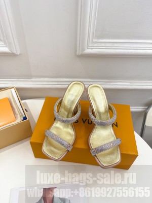 Louis Vuitton Sparkle 9.5cm Heel Slide Sandals 2023 011