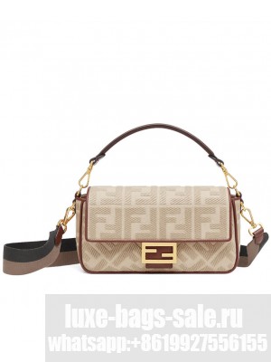 Fendi Beige FF Canvas Bag Cream