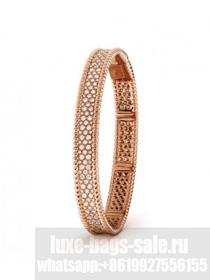 Van Cleef & Arpels Perlee diamonds bracelet Red