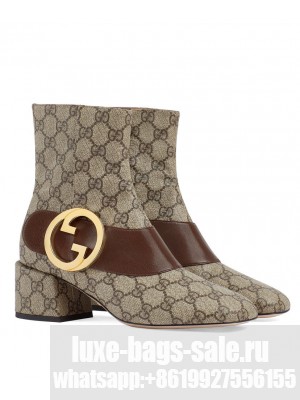 Gucci Women's Blondie Ankle Boot 7017069 Khaki