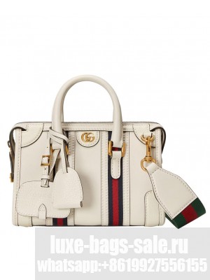 Gucci Mini Canvas Top Handle Bag 715771 White