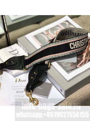 Dior Christian Dior Embroidered Canvas Shoulder Strap Pink 2019 Collection