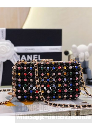 Chanel 24A CLUTCH WITH CHAIN AS3771 BLACK