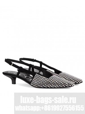 Gucci Women's Slingback Pump With Crystals Black