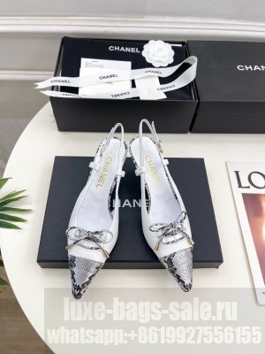Chanel slingback pumps pointed leather black 2025