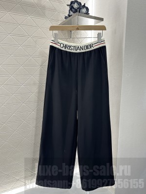 Christian Dior Wide-leg Pants Black