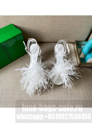 Bottega Veneta Feather Dot 9cm Sandals White 2021 Collection