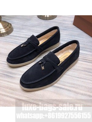 Loro Piana Summer Charms Walk Suede Calf Skin loafer