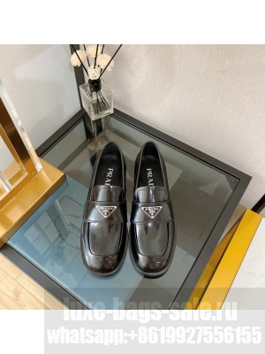 Prada brushed leather Loafers black