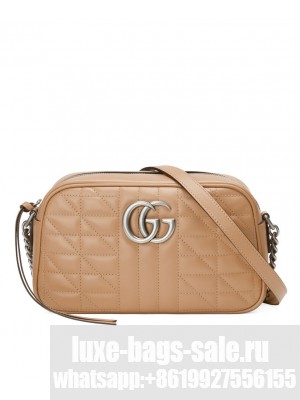 Gucci GG Marmont Small Shoulder Bag 447632 Apricot