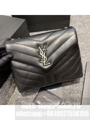 Saint Laurent Loulou Small Bag in "Y" Matelasse Leather 494699 Black/Silver Collection
