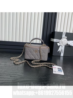 Chanel Patent CLUTCH WITH CHAIN AP2199 gray