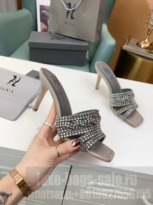 GINA HAYWORTH In Quartz Chic 85mm sandal Mule Gray 2021 Collection