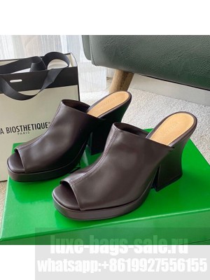 Bottega Veneta Stack Mules Coffee Brown  2021 Collection