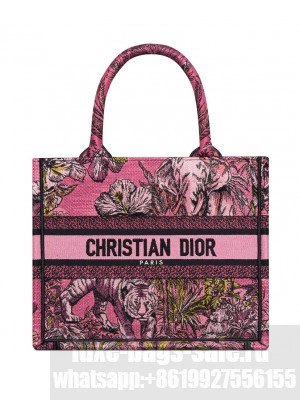 Christian Dior Small Dior Book Tote Peachblow