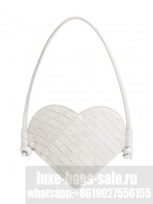 Bottega Veneta Mini Solstice heart-shaped bag White