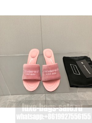 Alexander Wange Velvet Slide Sandals 10.5cm Pink 2022 Collection