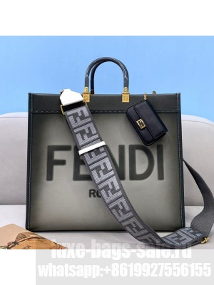 Fendi Sunshine Gradient Leather Medium Shopper Bag Bag Grey  2021 Collection