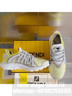 Fendi Tag Man's Sneakers Yellow