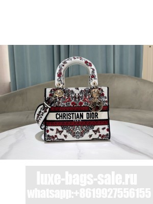 Dior Medium Lady D-Lite Bag Embroidery M0565OECZ-21