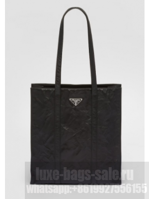 Prada Small antique nappa leather tote 1BG459 black