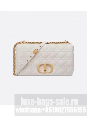 LARGE DIOR CARO BAG Soft Cannage Calfskin M9243U white