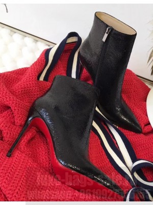 Christian Louboutin Heel 10.5cm Ankle Boots So Kate Booty Shiny Black 