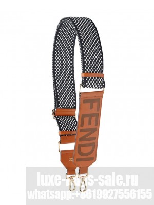 Fendi Ribbon Shoulder Strap 8AV156 Coffee