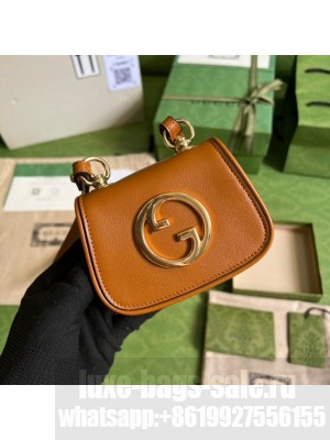 Gucci mini Blondie card case wallet 698635 Dark orange