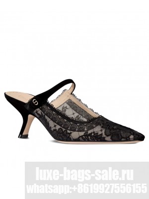 Christian Dior Women's Capture Heeled Mule Black