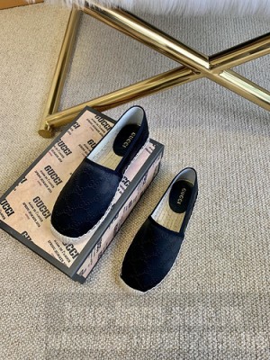 GUCCI SIGNATURE LEATHER ESPADRILLES BLACK 04