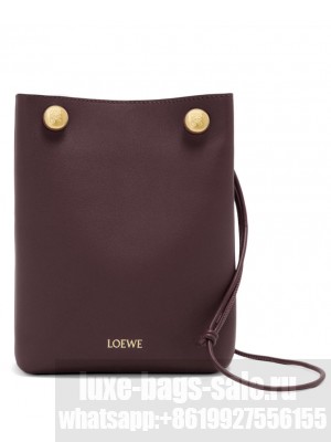 Loewe Pebble Pouch In Smooth Calfskin Mauve