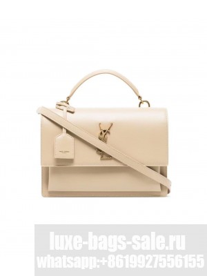 Yves Saint Laurent Calfskin Leather Tote Bag Y634723 Beige